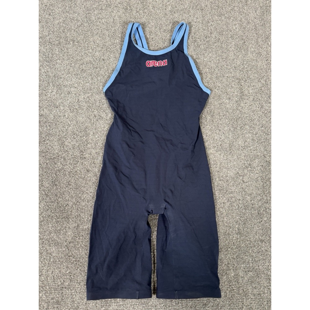 Arena Powerskin Carbon Air 2 Open Back Racing Swimsuit Blue US 24